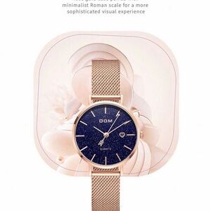 Women's Gold and Blue Watch